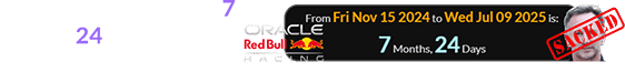 Horner’s sacking was 7 months, 24 days after Red Bull Racing’s anniversary: