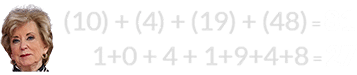 (10) + (4) + (19) + (48) = 81 and 1+0 + 4 + 1+9+4+8 = 27