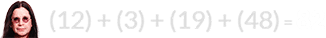 (12) + (3) + (19) + (48) = 82