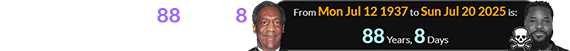 Jamal-Warner died 88 years, 8 days after Bill Cosby was born: