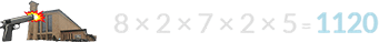 8 × 2 × 7 × 2 × 5 = 1120