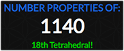1140 is the 18th Tetrahedral number