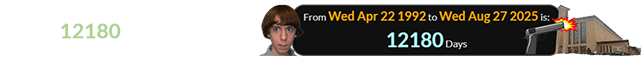 Adam Lanza would have been 12180 days old for the Annunciation Church shooting:
