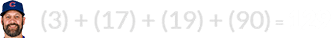(3) + (17) + (19) + (90) = 129