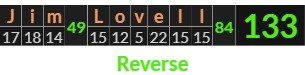 "Jim Lovell" = 133 (Reverse)