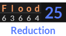 "Flood" = 25 (Reduction)
