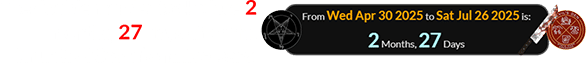 The double murder took place 2 months, 27 days after the Church of Satan’s anniversary: