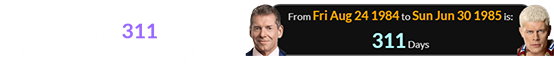 The new WWE Champion was born a span of 311 days after Vince McMahon’s birthday: