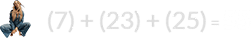 (7) + (23) + (25) = 55