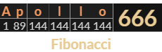 "Apollo" = 666 (Fibonacci)