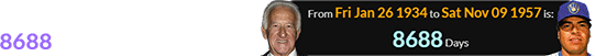 Teddy Higuera was born 8,688 days after Bob Uecker: