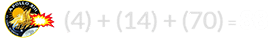 (4) + (14) + (70) = 88