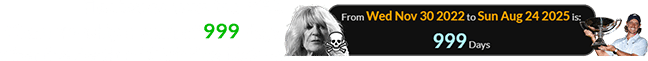 Fleetwood won the PGA Championship a span of 999 days after the death of Christine McVie: