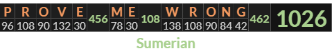 "Gang violence" = 684 (Sumerian)