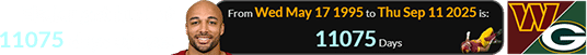 Ekeler got hurt at 11075 days of age: