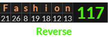 "Fashion" = 117 (Reverse)