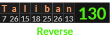 "Taliban" = 130 (Reverse)