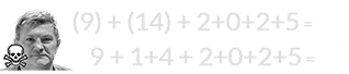 (9) + (14) + 2+0+2+5 = 32 and 9 + 1+4 + 2+0+2+5 = 23