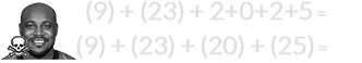 (9) + (23) + 2+0+2+5 = 41 and (9) + (23) + (20) + (25) = 77