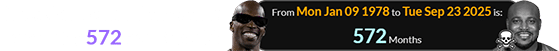 Chad Ochocinco Johnson is currently 572 months old: