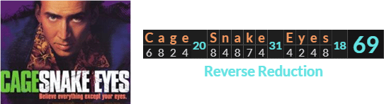 "Cage Snake Eyes" = 69 (Reverse Reduction)