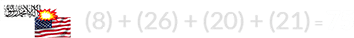 (8) + (26) + (20) + (21) = 75