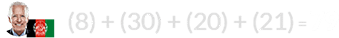 (8) + (30) + (20) + (21) = 79