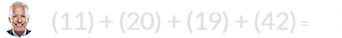 (11) + (20) + (19) + (42) = 92