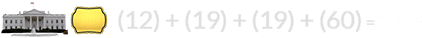 (12) + (19) + (19) + (60) = 110