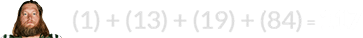 (1) + (13) + (19) + (84) = 117