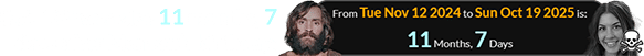 Oct. 19th was also 11 months, 7 days after Manson’s birthday: