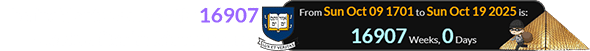 The incident was exactly 16907 weeks after Yale’s founding: