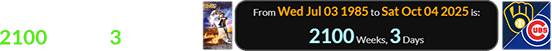 The movie came out 2100 weeks, 3 days ago: