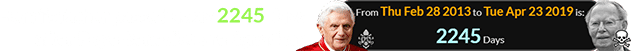 Henri’s father passed away 2245 days after Pope Benedict’s resignation: