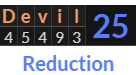 "Devil" = 25 (Reduction)