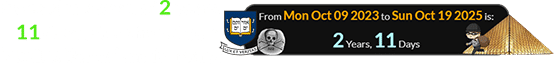 It was also a span of 2 years, 11 days after the school’s ‘Skull & Bones’ anniversary: