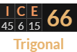 "ICE" = 66 (Trigonal)