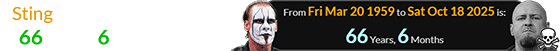 Sam was born 18 years, 166 days after Sting: