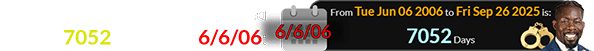 The Roberts arrest was published 7052 days after 6/6/06: