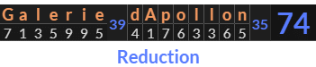 "Galerie d'Apollon" = 74 (Reduction)