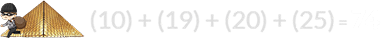 (10) + (19) + (20) + (25) = 74