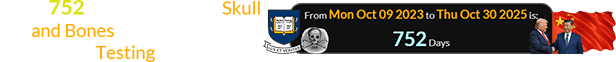 It was 752 days after Yale’s Skull and Bones anniversary when Trump said Testing may resume: