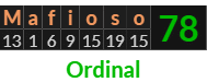 "Mafioso" = 78 (Ordinal)