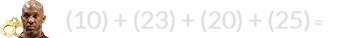 (10) + (23) + (20) + (25) = 78