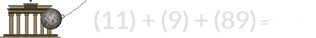 (11) + (9) + (89) = 109