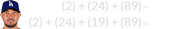 (2) + (24) + (89) = 115 and (2) + (24) + (19) + (89) = 134