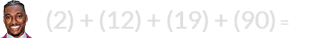 (2) + (12) + (19) + (90) = 123