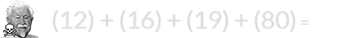(12) + (16) + (19) + (80) = 127
