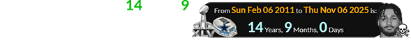 Kneeland died exactly 14 years, 9 months after the only Super Bowl to be hosted at AT&T Stadium: