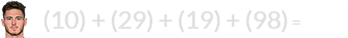 (10) + (29) + (19) + (98) = 156